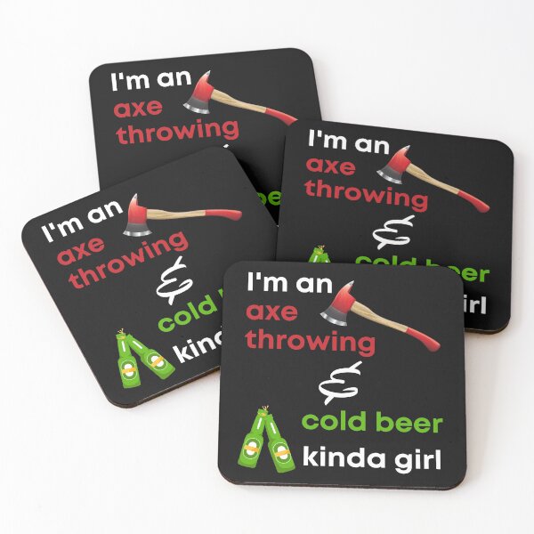 Item preview, Funny Axe Throwing for girl I'm an axe throwing and cold beer kinda girl designed and sold by Click-Like.
