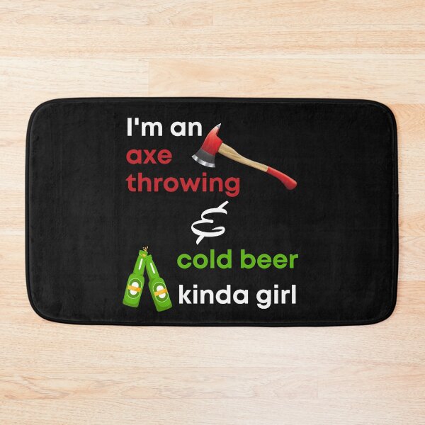 Item preview, Funny Axe Throwing for girl I'm an axe throwing and cold beer kinda girl designed and sold by Click-Like.