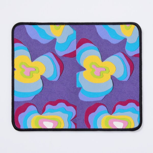 Item preview, Absract Topographic Tree Ring Purple Pattern Paper Cut Layered Shapes designed and sold by Ciara Shortall.