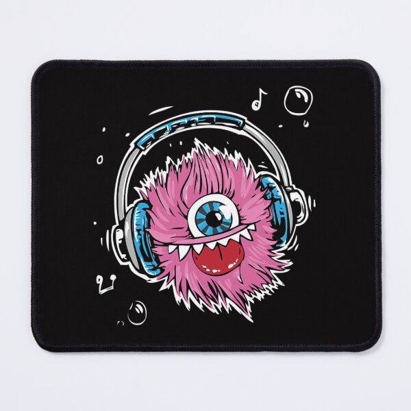 Item preview, Cute Monster With Headphones designed and sold by Inez-kemmy.