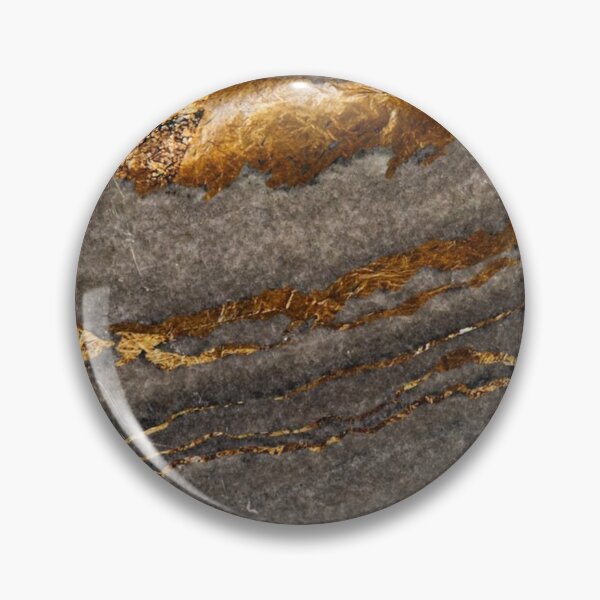 Item preview, Gray with gold brown streaks marble print designed and sold by HadeeeeL.
