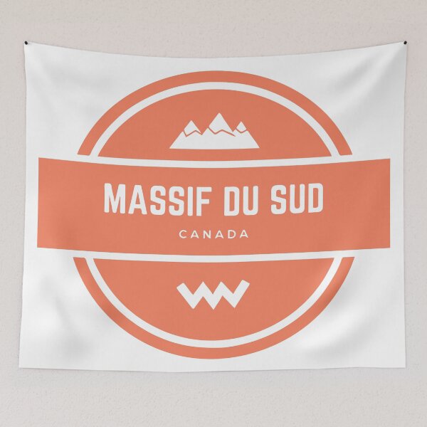 Item preview, Massif du Sud Resort in Quebec, Canada, North America - Mountain Hiking Snowboard Ski Resort Vintage Logo designed and sold by Vintage-TM.