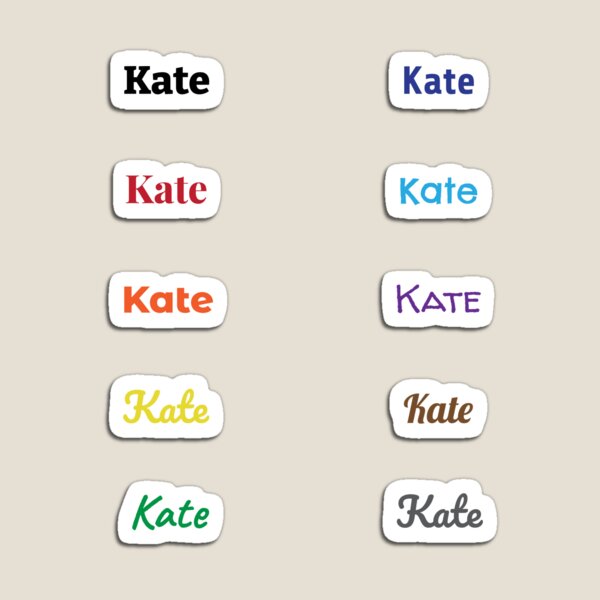 Aperçu de l'œuvre Kate Name Sticker Set créée et vendue par pearlintheworld.
