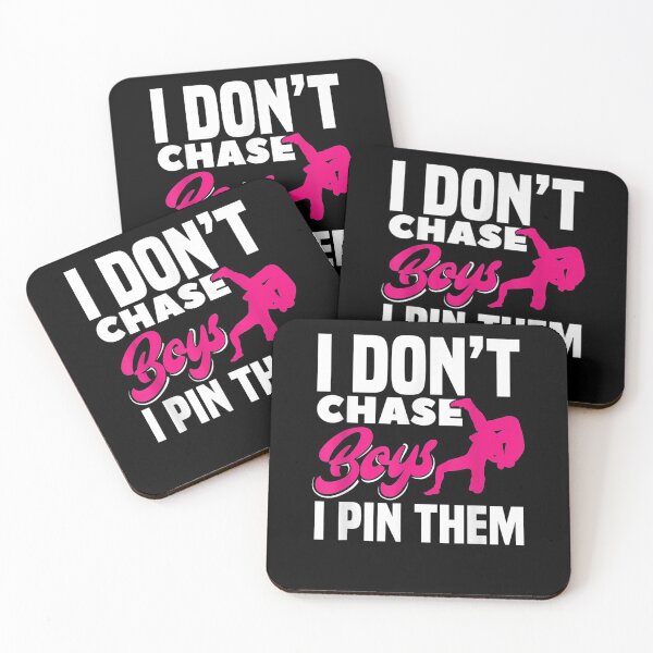 Item preview, I Don't Chase Boys I Pin Them Girls Wrestling designed and sold by beata155.