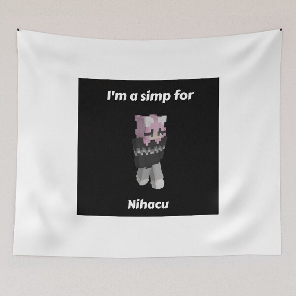 Item preview, I'm a simp for Nihacu (Black Base) designed and sold by thecorvidking.
