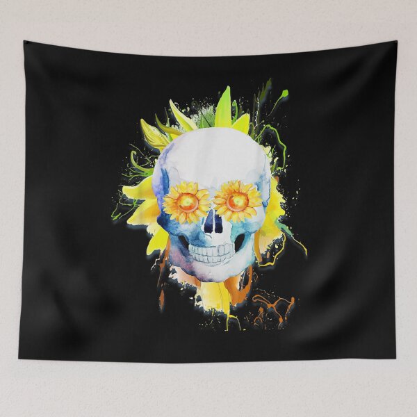 Item preview, Dia De Los Muertos And Halloween Sunflower Skull designed and sold by beata155.