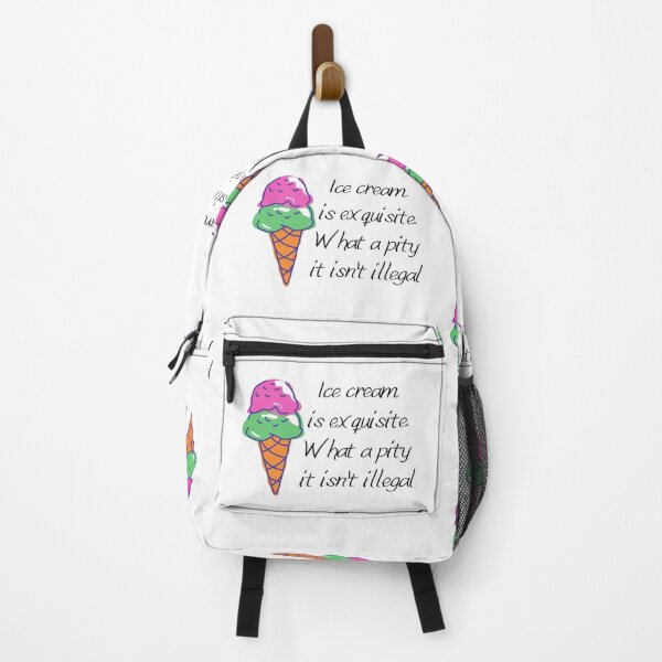 Item preview, Colorful Icecream & Funny Quote: "Ice Cream is Exquisite. What a Pity it isn't Illegal." designed and sold by fowons.