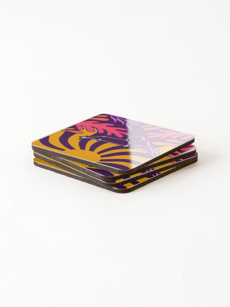 Alternate view of Abstract Leo Zodiac Coasters (Set of 4)