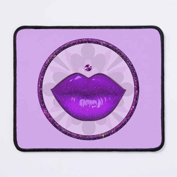 Item preview, Purple lipstick glitter lips purple makeup designed and sold by GlamourChick.