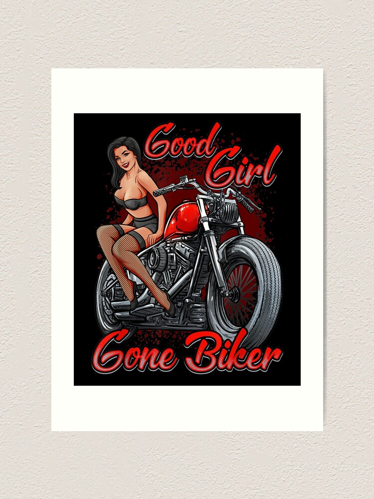 Pin up 2024 motorcycle girl