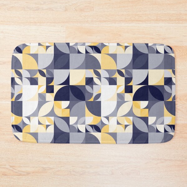 Item preview, Circle Square Print - Grey and Yellow designed and sold by theblueofmyeye.