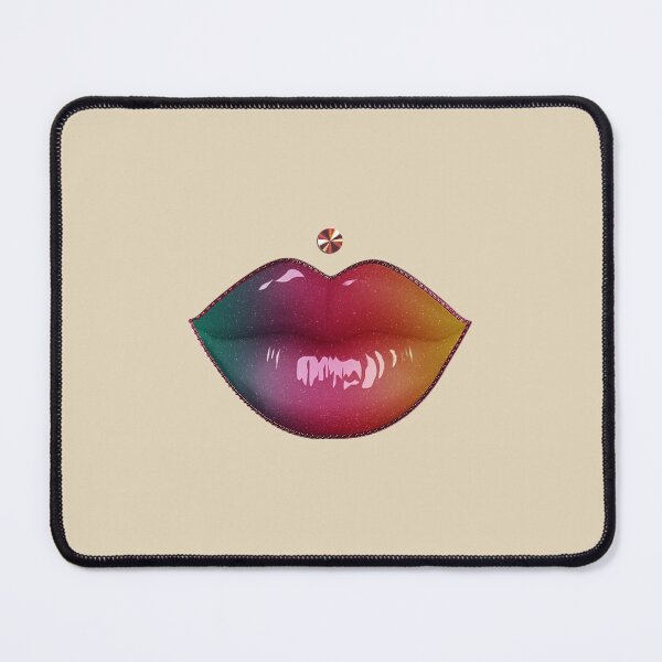 Item preview, Lips piercing with pastel makeup pout - rainbow designed and sold by GlamourChick.