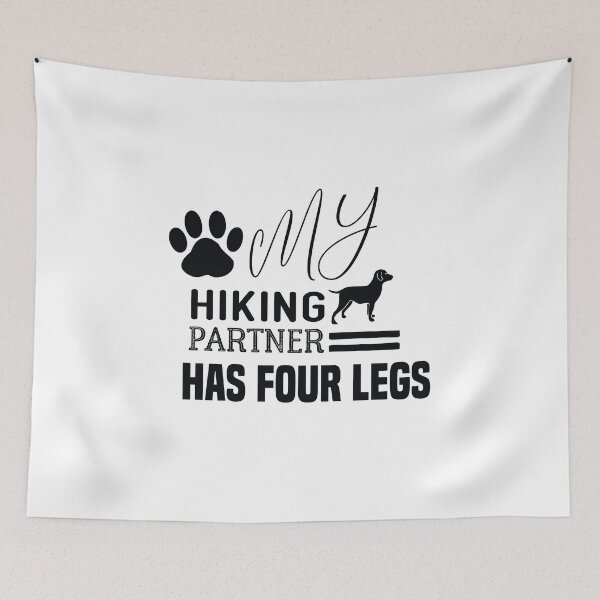 Item preview, My Hiking Partner Has Four Legs Gift Idea For Dogs Hiker lover  designed and sold by Yobeli.