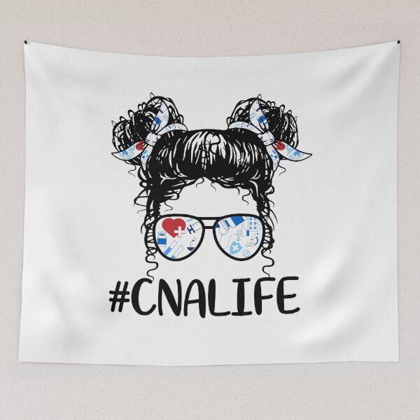Item preview, Messy Hair Woman Bun CNA LIFE , Certified Nursing Life, Scrub Life Nursing designed and sold by ARTsPlural.