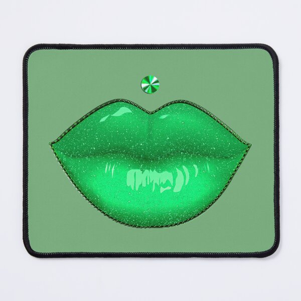 Item preview, Green Lipstick Pout Medusa Lips Piercing - Makeup designed and sold by GlamourChick.