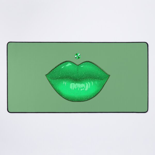 Item preview, Green Lipstick Pout Medusa Lips Piercing - Makeup designed and sold by GlamourChick.