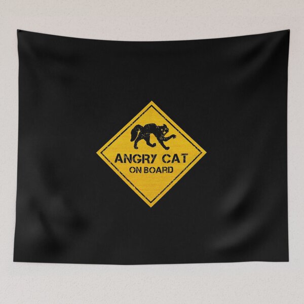 Item preview, Angry Cat On Board Sticker Sign For Cars | Christmas Gift designed and sold by CAUTION SHOP.