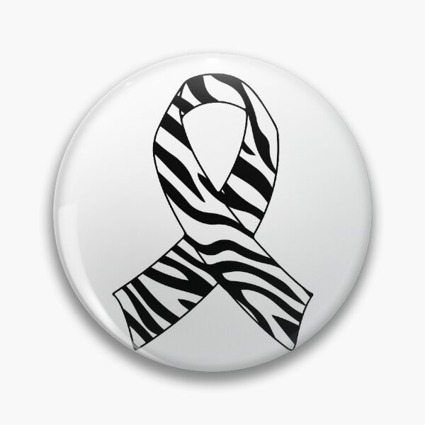Item preview, Ehlers Danlos Awareness Ribbon - Zebra Skin designed and sold by THEMADBRUSH.
