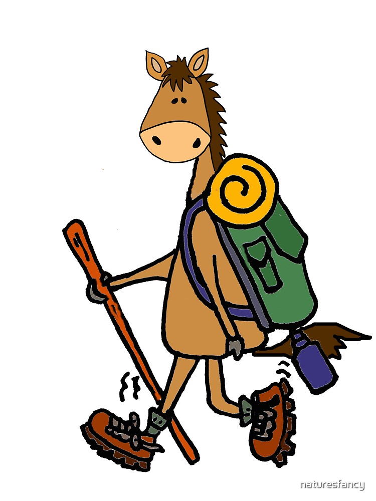 Funny Horse Hiking Cartoon Funny Horse Hiking Cartoon