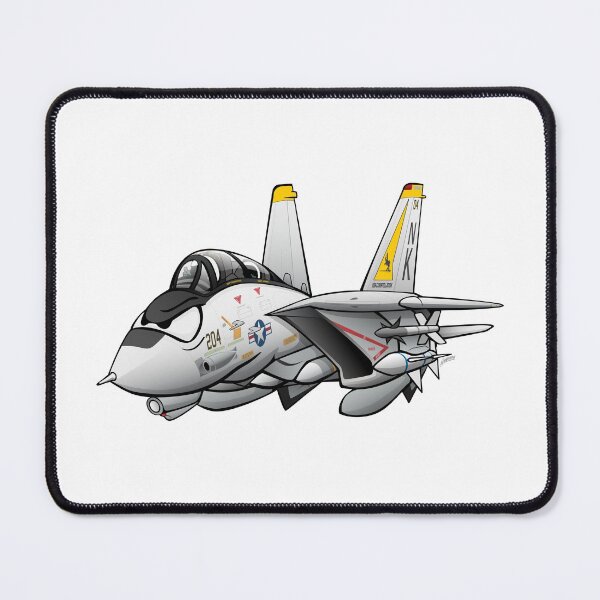 Item preview, F-14 Tomcat Military Fighter Jet Aircraft Cartoon Illustration designed and sold by hobrath.
