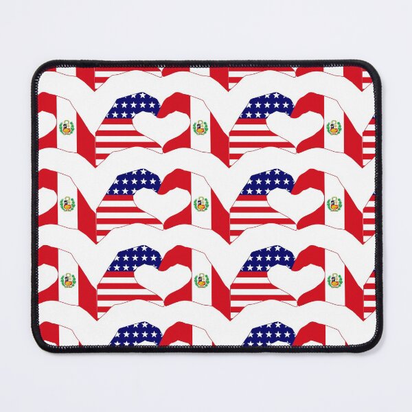 Item preview, We Heart USA & Peru Patriot Flag Series designed and sold by Carbon-Fibre Media.