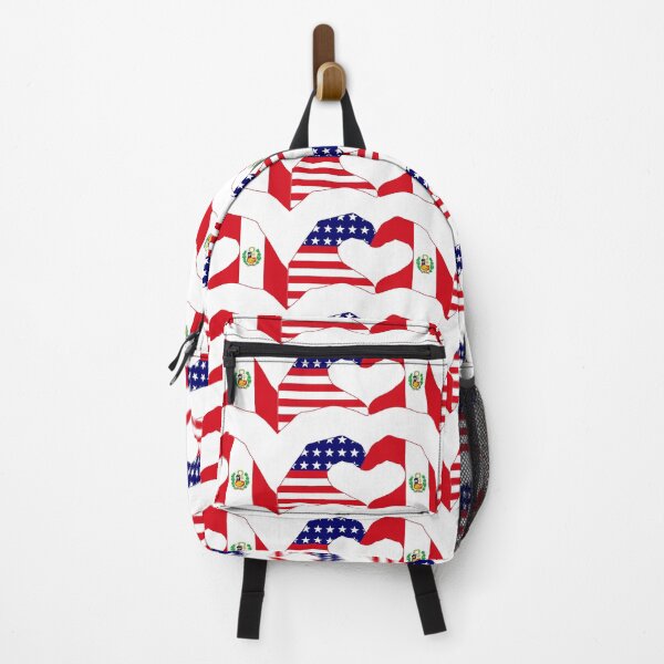 Item preview, We Heart USA & Peru Patriot Flag Series designed and sold by Carbon-Fibre Media.