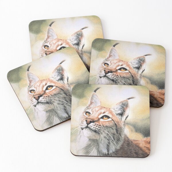 Item preview, Eurasian lynx portrait designed and sold by BeckyKidus.