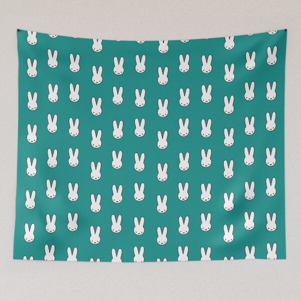 Item preview, cute turkoise bunnies design designed and sold by moonbean-art.