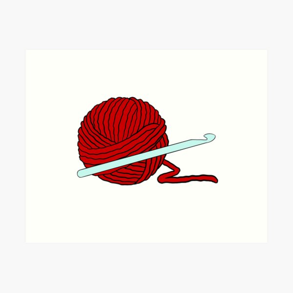 Ball of yarn Art Print by oil and sugar