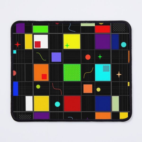 Bright Black Box Mouse Pad