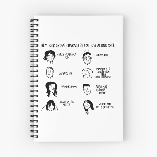 Item preview, Hemlock Grove Characters Follow Along Sheet designed and sold by nekhebit.