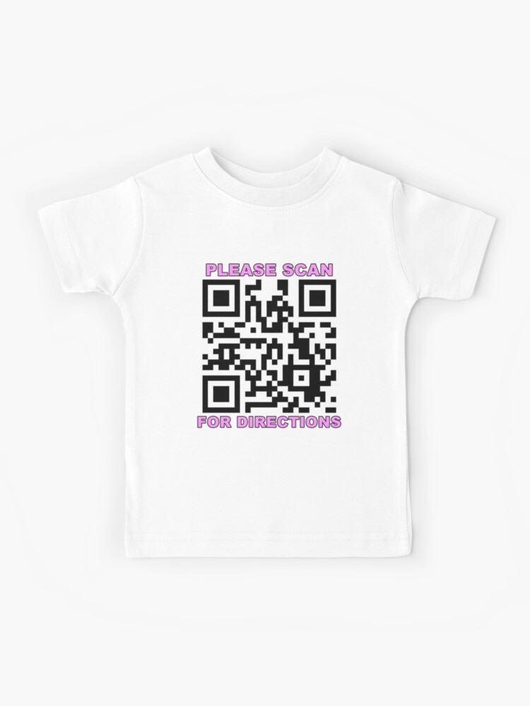 Rickroll qr Please scan for directions joke meme Kids T-Shirt for Sale by  Captain-Jackson