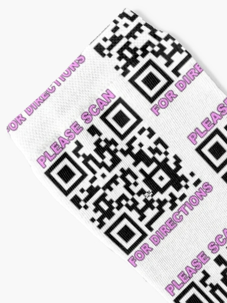 Rickroll qr Please scan for directions joke meme Socks for Sale by  Captain-Jackson