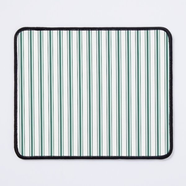 Item preview, Large Celebration Town Dark Green Vertical Mattress Ticking on White designed and sold by CelebrationTown.