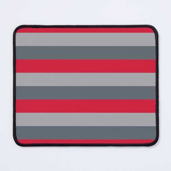 Item preview, 3 Large RED, SLATE GREY and METALLIC SILVER Horizontal STRIPES designed and sold by RachelMacht.