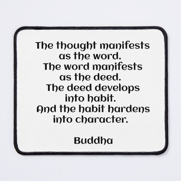 Item preview, The thought manifests as the word - Quotes Said By Buddha designed and sold by Inspirationmotivation.