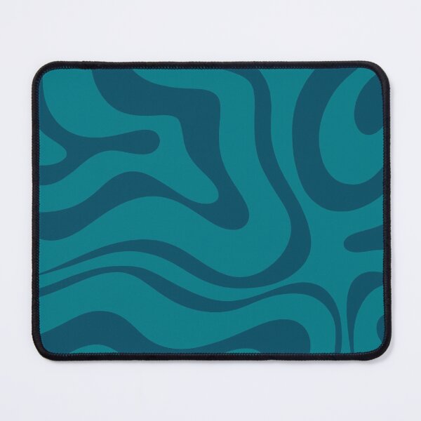Item preview, Modern Liquid Swirl Abstract Pattern Square in Moroccan Teal and Blue designed and sold by kierkegaard.