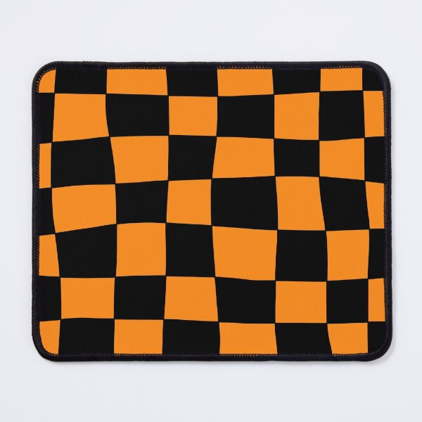 Item preview, Hand Drawn Checkerboard Pattern (orange/black) designed and sold by Design Minds Boutique.