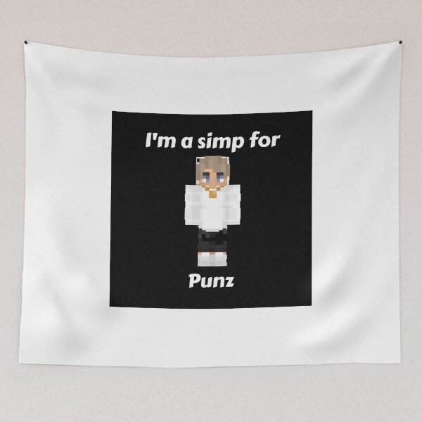 Item preview, I'm a simp for Punz (Black Base) designed and sold by thecorvidking.