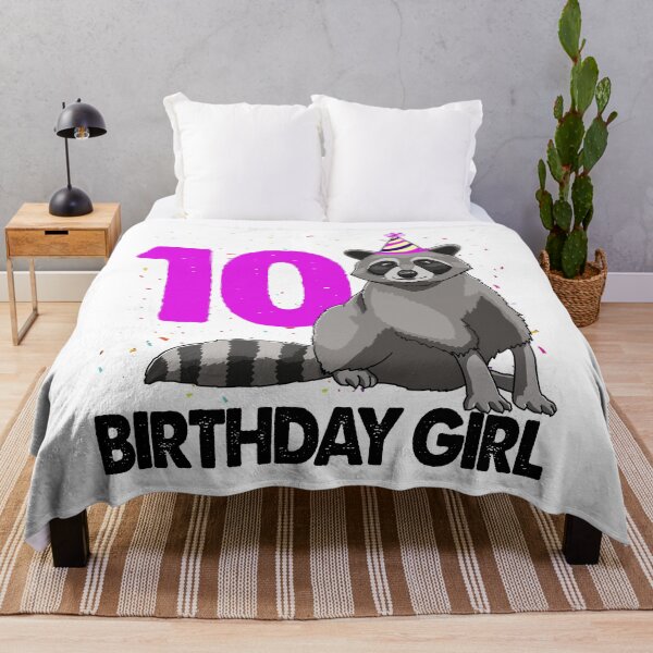 Item preview, Birthday Girl 10 Raccoon  designed and sold by Bendthetrend.