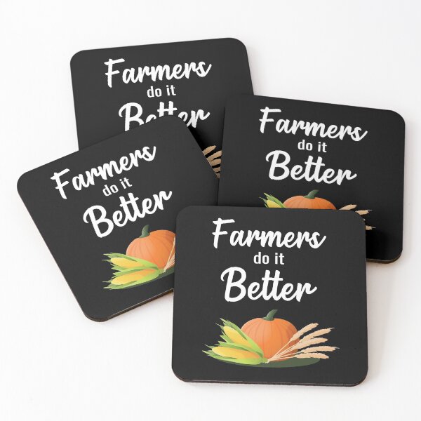 Item preview, Farmers Do It Better - White Text with Corn, Wheat and Pumpkin designed and sold by TheMajesticGoat.