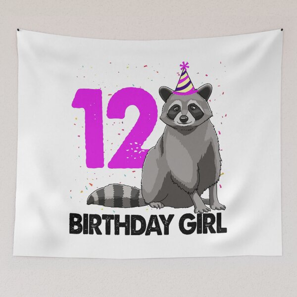 Item preview, Birthday Girl 12 Raccoon designed and sold by Bendthetrend.