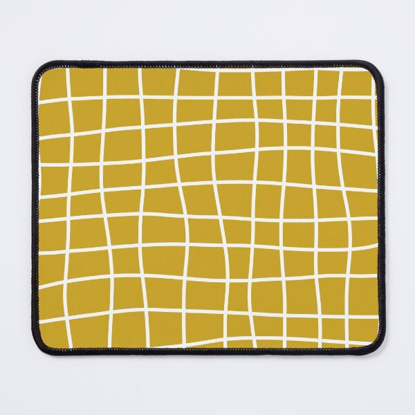 Item preview, Hand Drawn Grid (white/mustard yellow) designed and sold by Design Minds Boutique.