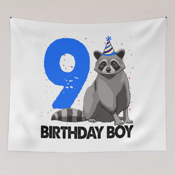 Item preview, Birthday Boy 9 Raccoon  designed and sold by Bendthetrend.