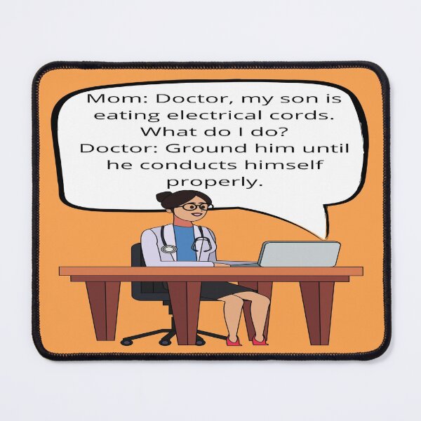 Item preview, Doctor, My Son Is Eating Electrical Cords-Electrician Pun Humor designed and sold by goodguy53.