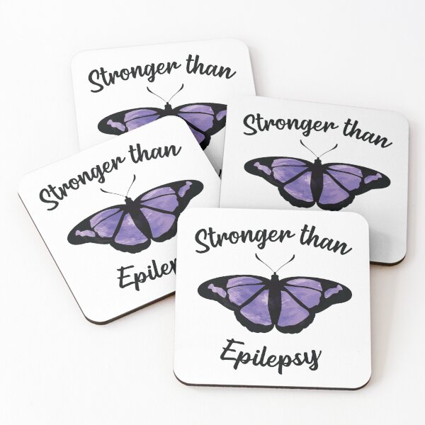 Item preview, Stronger Than Epilepsy - Epilepsy Awareness Purple Butterfly designed and sold by TheMajesticGoat.