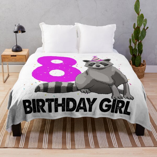 Item preview, Birthday Girl 8 Raccoon designed and sold by Bendthetrend.