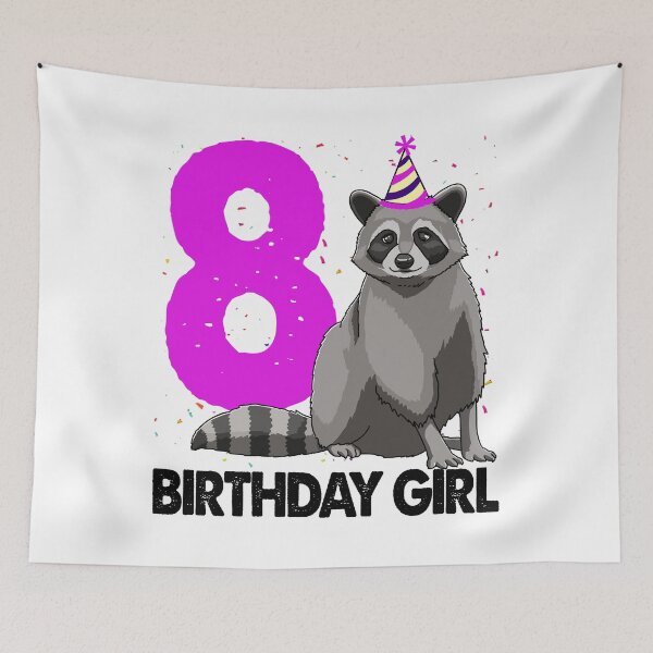 Item preview, Birthday Girl 8 Raccoon  designed and sold by Bendthetrend.