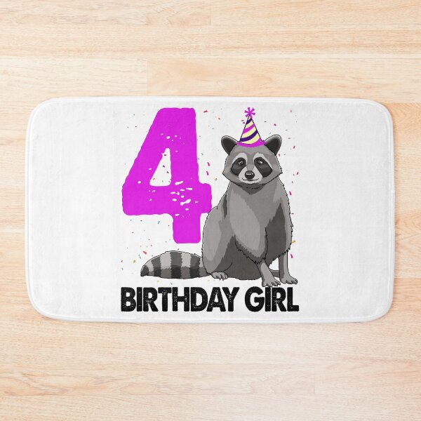 Item preview, Birthday Girl 4 Raccoon  designed and sold by Bendthetrend.