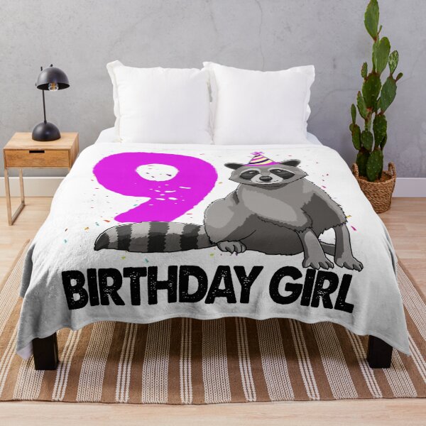 Item preview, Birthday Girl 9 Raccoon designed and sold by Bendthetrend.